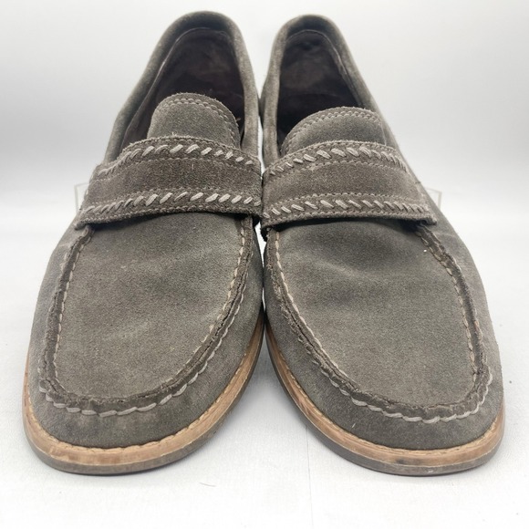 john Varvatos Star USA Mens 8M Loafer Shoes Gray Suede Slip On‎ Casual Studded main image 9